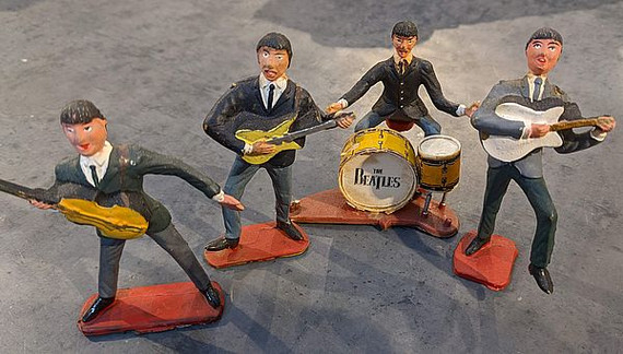 Beatles - 1965 5 Piece Set Plastic Cake Toppers