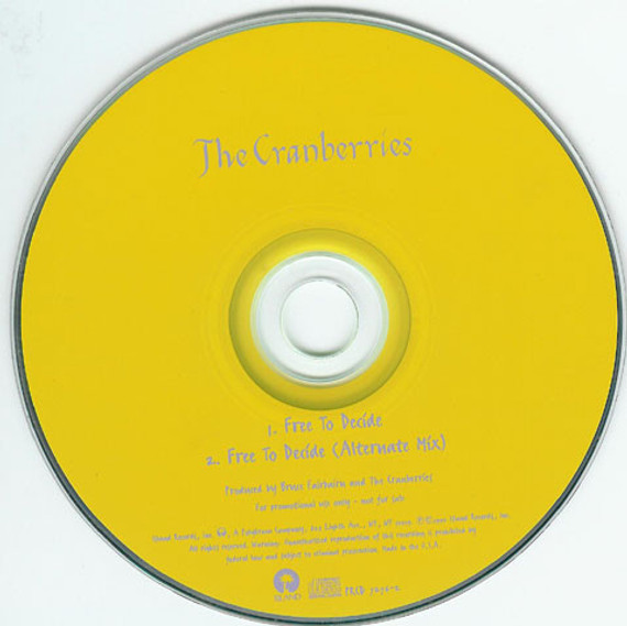 Cranberries - Free To Decide - Promo CD Single