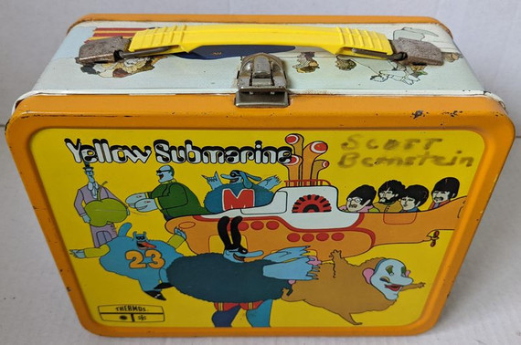 Beatles - Original 1968 Thermos Yellow Submarine Metal Lunchbox