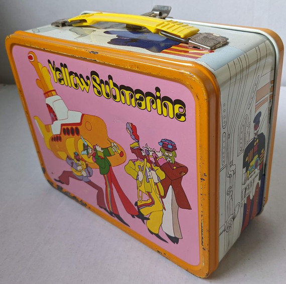 Beatles - Original 1968 Thermos Yellow Submarine Metal Lunchbox