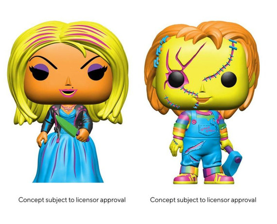 Child's Play 4: Bride of Chucky - Chucky & Tiffany Blacklight US Exclusive Pop! 2-Pack