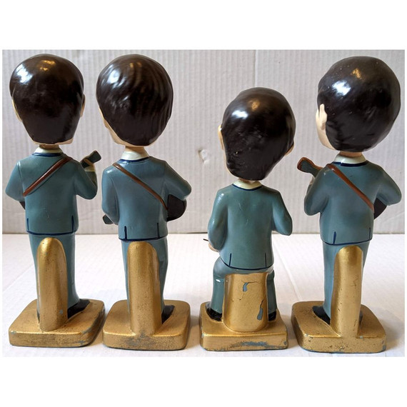 Beatles - Original 1964 Bobb'n Head Beatles Car Mascots Inc - Set of 4 Dolls/Nodders (Boxed)