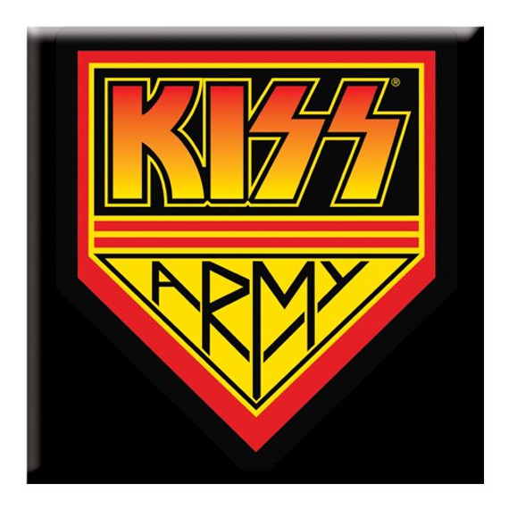 Kiss - Army Square Magnet