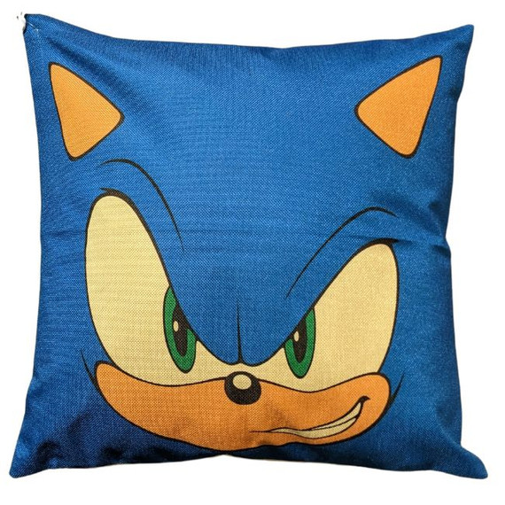 Sonic The Hedgehog - Sonic Face Canvas Style 45x45cm Cushion