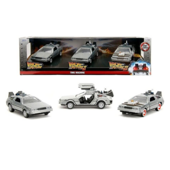Back to the Future - DeLorean 1:32 Scale 3-Pack Die Cast Cars