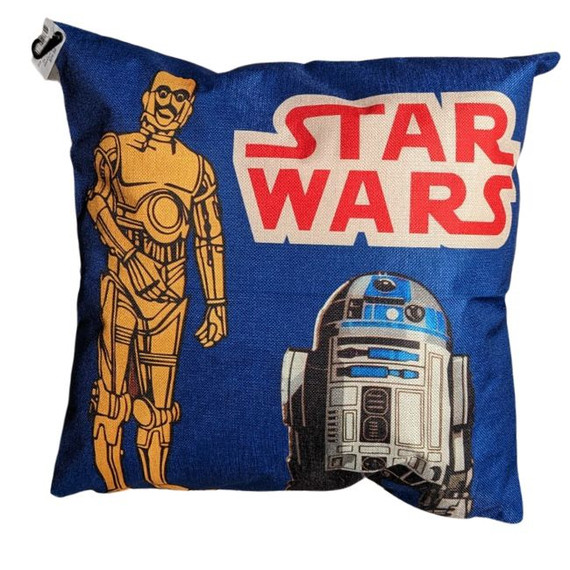 Star Wars - C-3PO & R2-D2 Canvas Style 45x45cm Cushion
