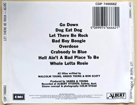 AC/DC - Let There Be Rock (Albert, First Australian Press, Made In Japan) CD