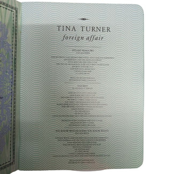 Tina Turner - Foreign Affair Passport Booklet & CD