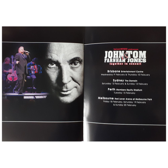 John Farnham & Tom Jones - Together In Concert 2005 Original  Tour Program