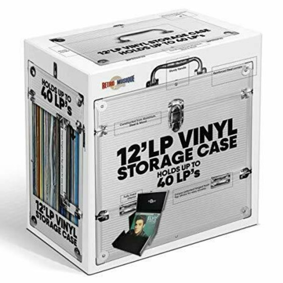 Retro Musique - Aluminium Record Storage Case Silver