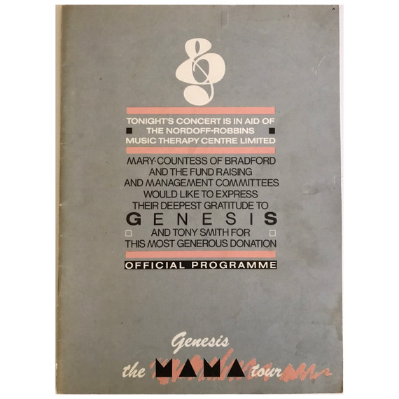 Genesis - The Mama Tour 1983/84 Original Concert Tour Program With Ticket