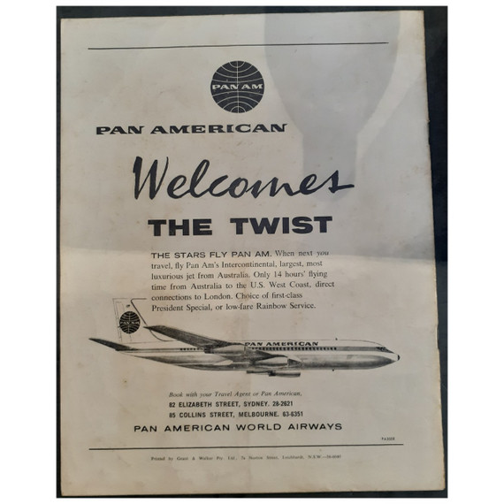 Chubby Checker & Bobby Rydell - Lee Gordon Presents The Twist Australian Original Tour 1962 Program