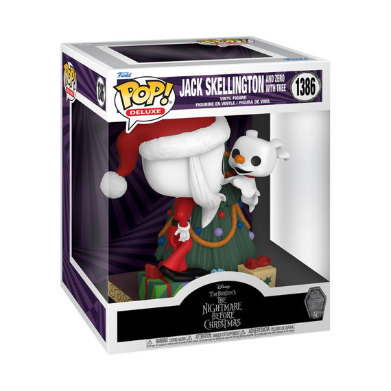 Nightmare Before Christmas 30th Anniversary - Jack & Zero with Christmas Tree Pop! Deluxe