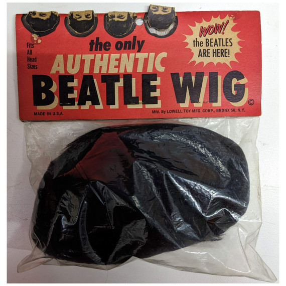 Beatles - Original 1960s Lowell Authentic Beatle Wig Sealed With Original Header Card Complete