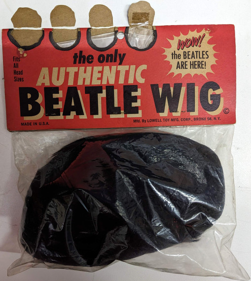 Beatles - Original 1960s Lowell Authentic Beatle Wig Sealed With Original Header Card Complete