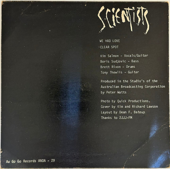 Scientists – We Had Love / Clear Spot 7" Single Vinyl (Used)