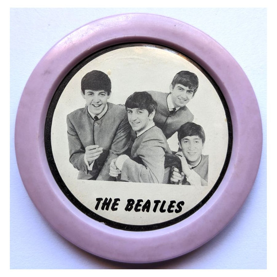 Beatles - Original 1960s Coloured Plastic 3 Inch Pinback Button