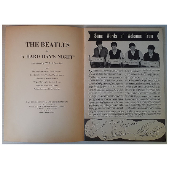 Beatles - Hard Day's Night 1964 Pictorial Souvenir Book