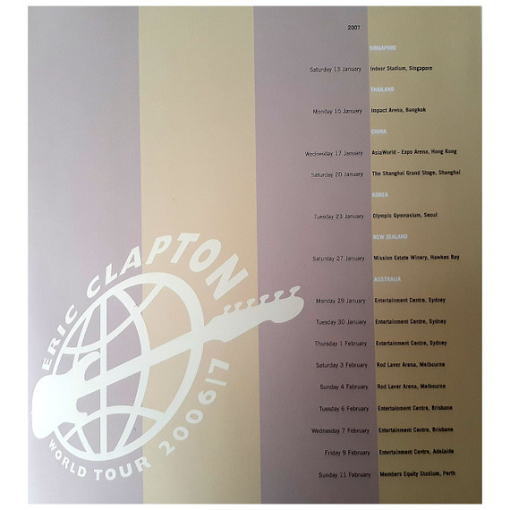 Eric Clapton - World Tour 2006/7 Original Concert Program