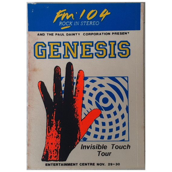 Genesis - Invisible Tour 1986/87 Original Concert Program With Ticket & Sticker