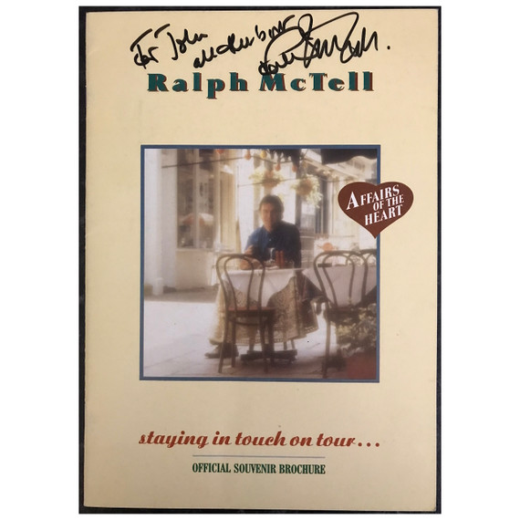 Ralph McTell - Staying In Touch On Tour 1989 UK Original Concert Tour Program (Autographed)