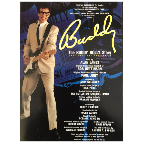 Various Artists - Buddy, The Buddy Holly Story 1990's Australia Original Musical Tour Program