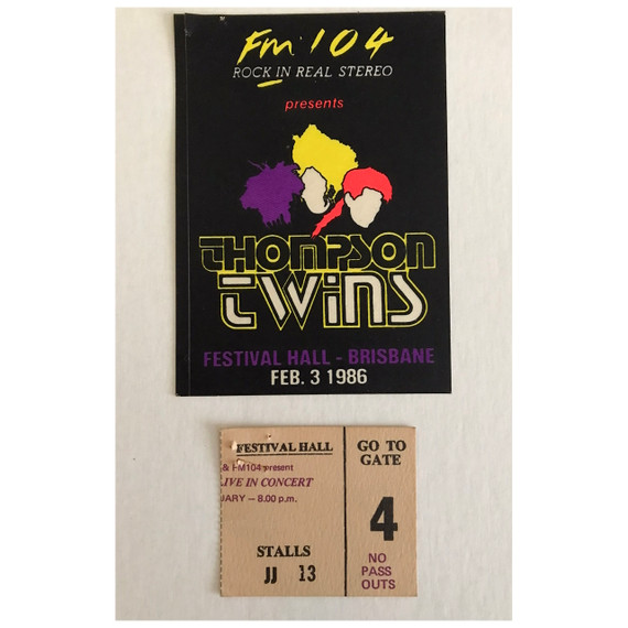 Thompson Twins - The Tour of Future Days 1985/86 Original Concert Tour Program With Concert Ticket