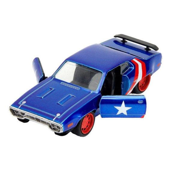 Marvel Comics - 1972 Plymouth GTX with Captain America 1:32 Scale Diecast Figure