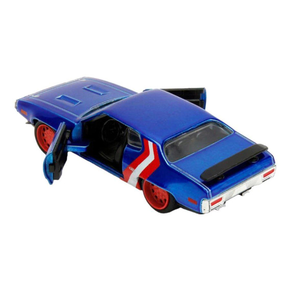 Marvel Comics - 1972 Plymouth GTX with Captain America 1:32 Scale Diecast Figure