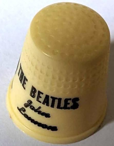 Beatles - Vintage 1960s Cream Coloured Plastic John Lennon Thimble