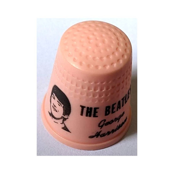 Beatles - Vintage 1960s Pink Plastic George Harrison Thimble