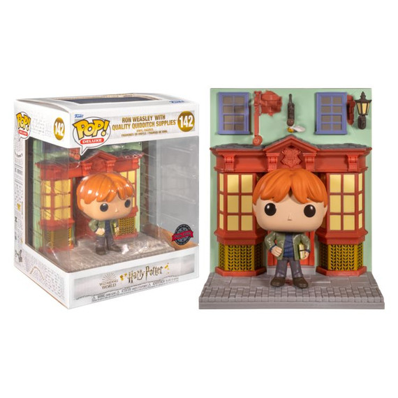 Harry Potter - Ron Weasley With Quality Quidditch Supplies Diagon Alley US Exclusive Pop! Deluxe