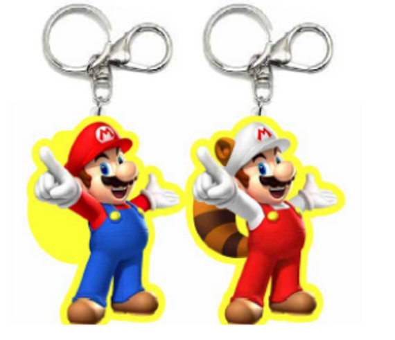 Mario Brothers - Double Sided (Standing) 3D Motion Lenticular Keyring