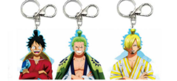 One Piece - Double Sided Luffy & Roronoa Zoro 3D Motion Lenticular Keyring