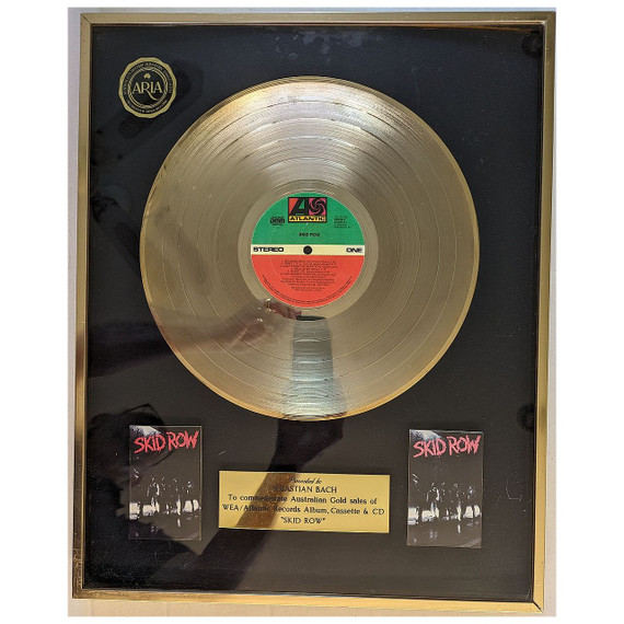 Skid Row Sebastian Bach - Australian ARIA Gold Record Award