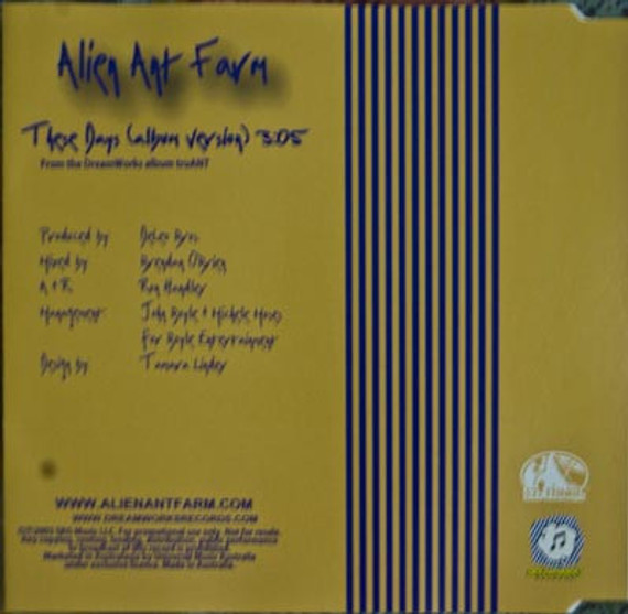 Alient Ant Farm - These Days 1 Track Promo CD Single