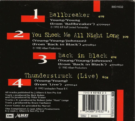 AC/DC - 1996 Ballbreaker Australian Tour EP CD Single