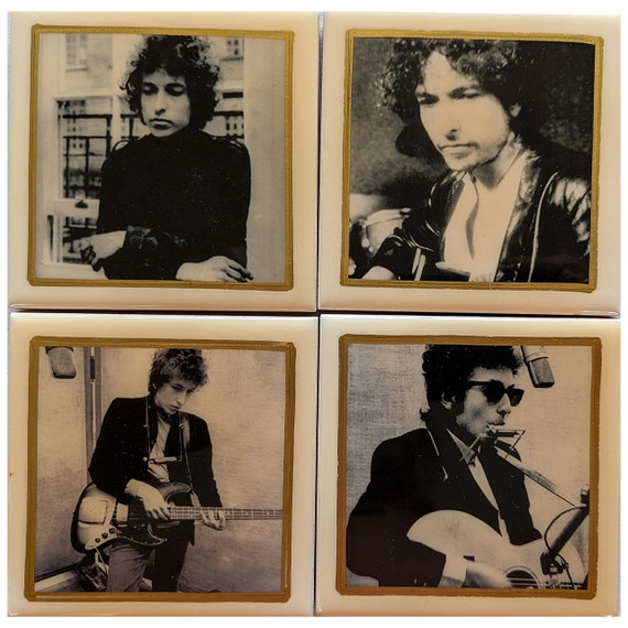 Bob Dylan - 4 Piece Tile Drink Coaster Set