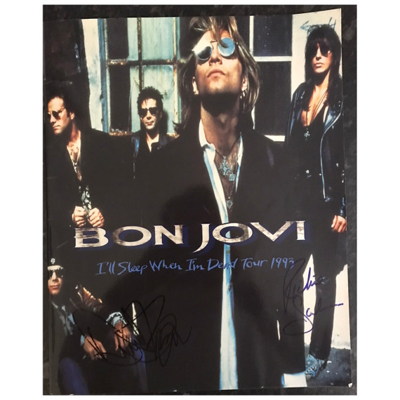 Bon Jovi - I'll Sleep When I'm Dead Tour 1993 Original Concert Tour Program With Autographs