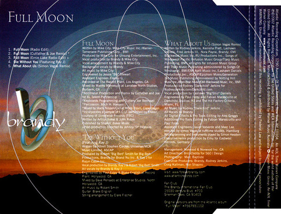 Brandy - Full Moon 5 Track CD Single