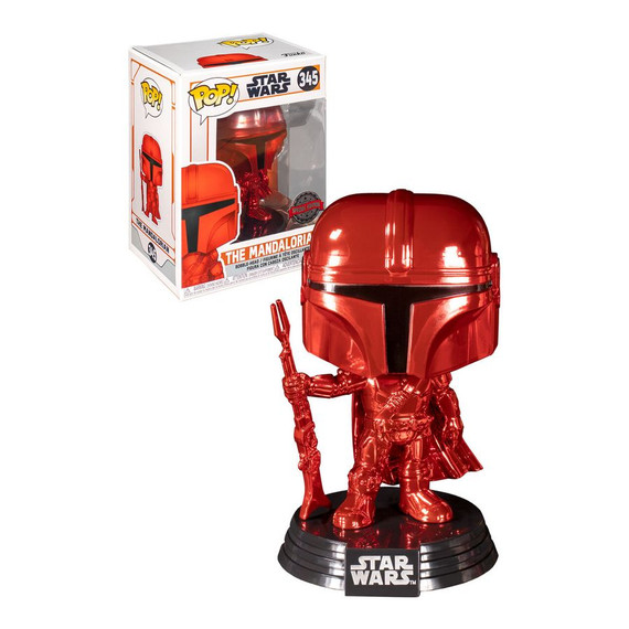 Star Wars - The Mandalorian Red Chrome Collectable Pop! Vinyl #345