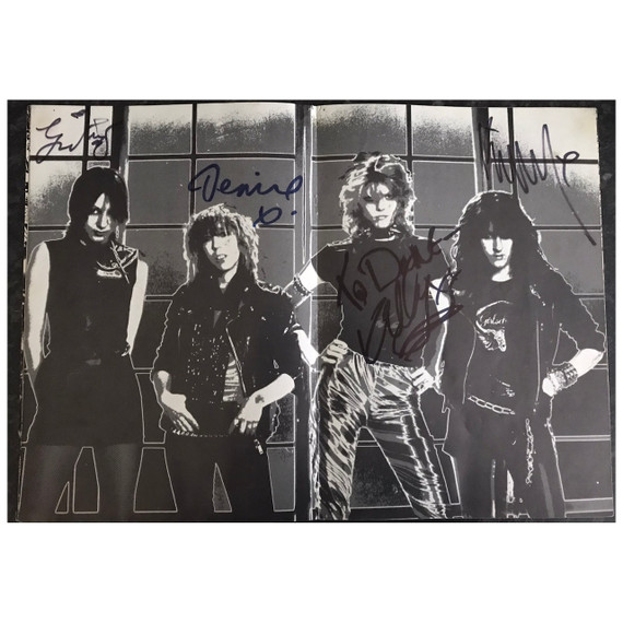 Girlschool - Screaming Blue Murder 1982 UK Original Concert Tour Program (with Autographs & Concert Stub)