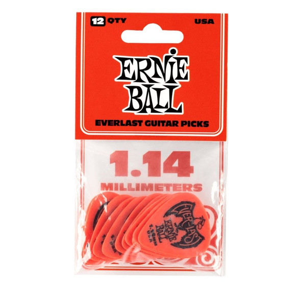 Ernie Ball - 1.14mm Red Pack Of 12 Guitar Pick