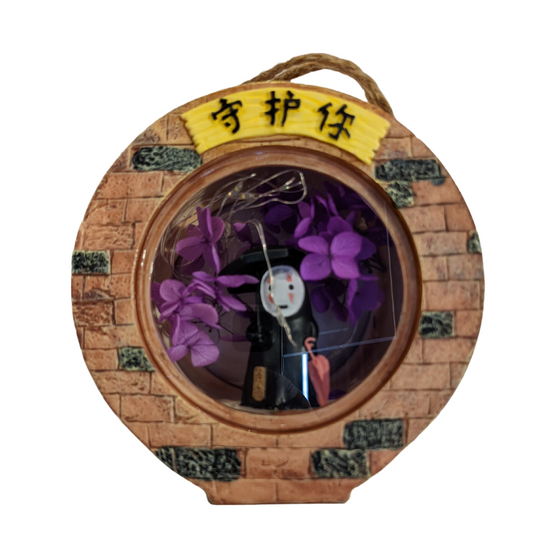 Spirited Away - No-Face with Purple Flowers & Light Figure