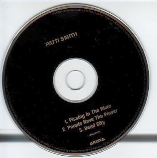 Patti Smith – Pissing In The River - 3 track promo CD