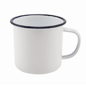 Blank enamel mug, ready for custom logo or design