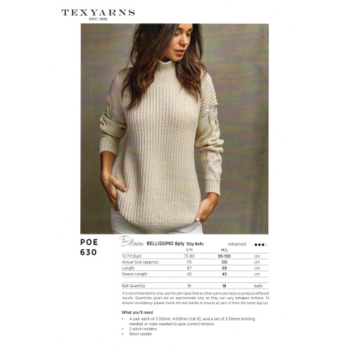 8ply Jumpers in a Range of Yarns from TexYarns
