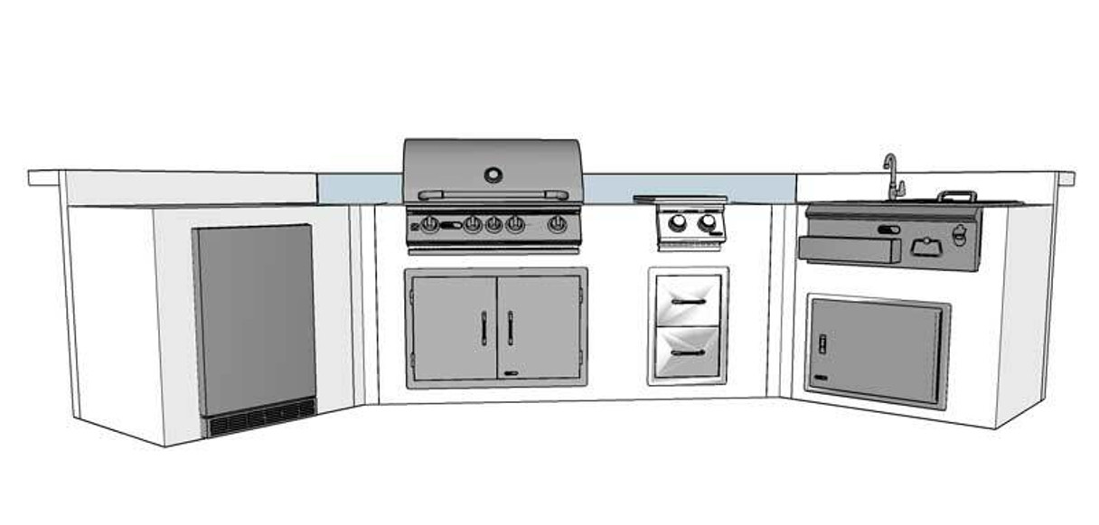 Diy Bbq Island Kits : Backyard Bbq Island Kits Novocom Top : This kit