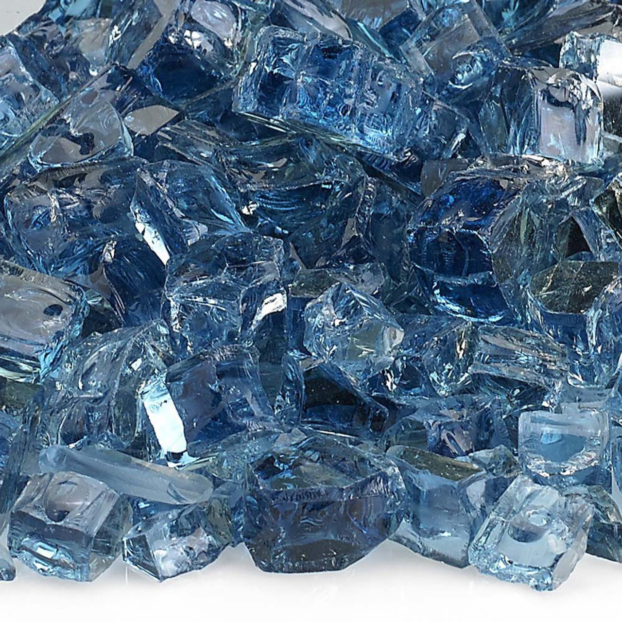 American Fireglass 1 2 Pacific Blue Reflective Fire Glass 10lbs Diy Bbq Llc