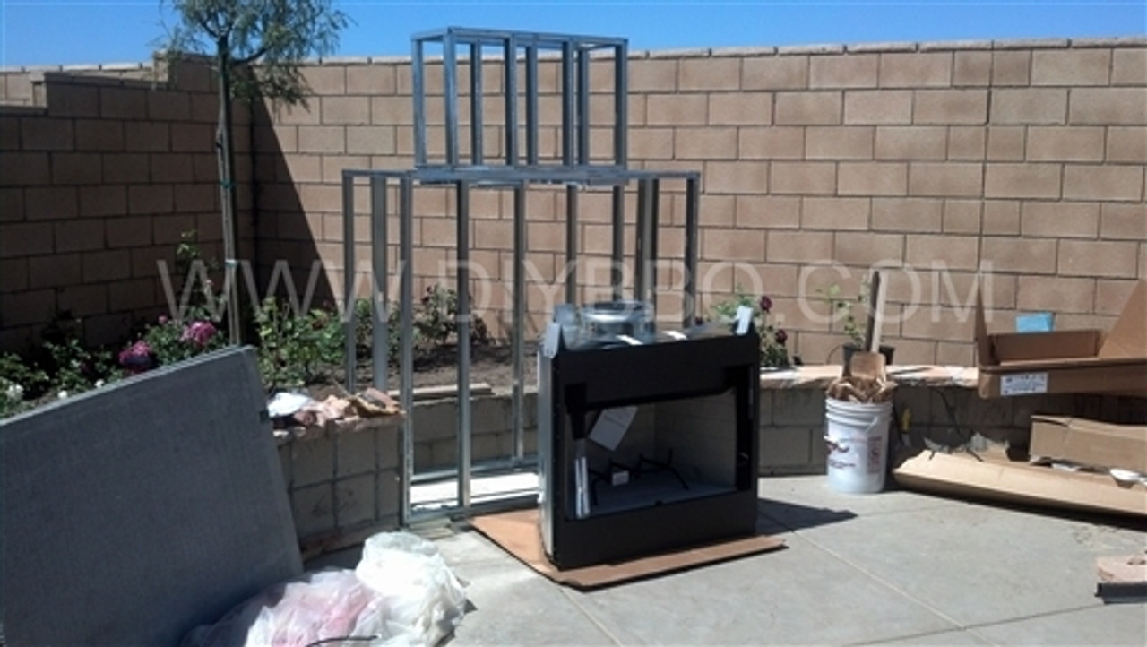 Diy Bbq Outdoor Fireplace Frame Kit
